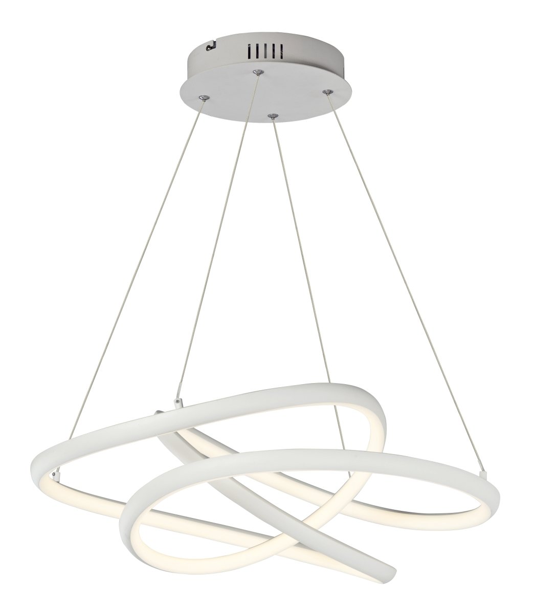 E30644-mw 24.5 In. Twisted Led Pendant Ceiling Light, Matte White