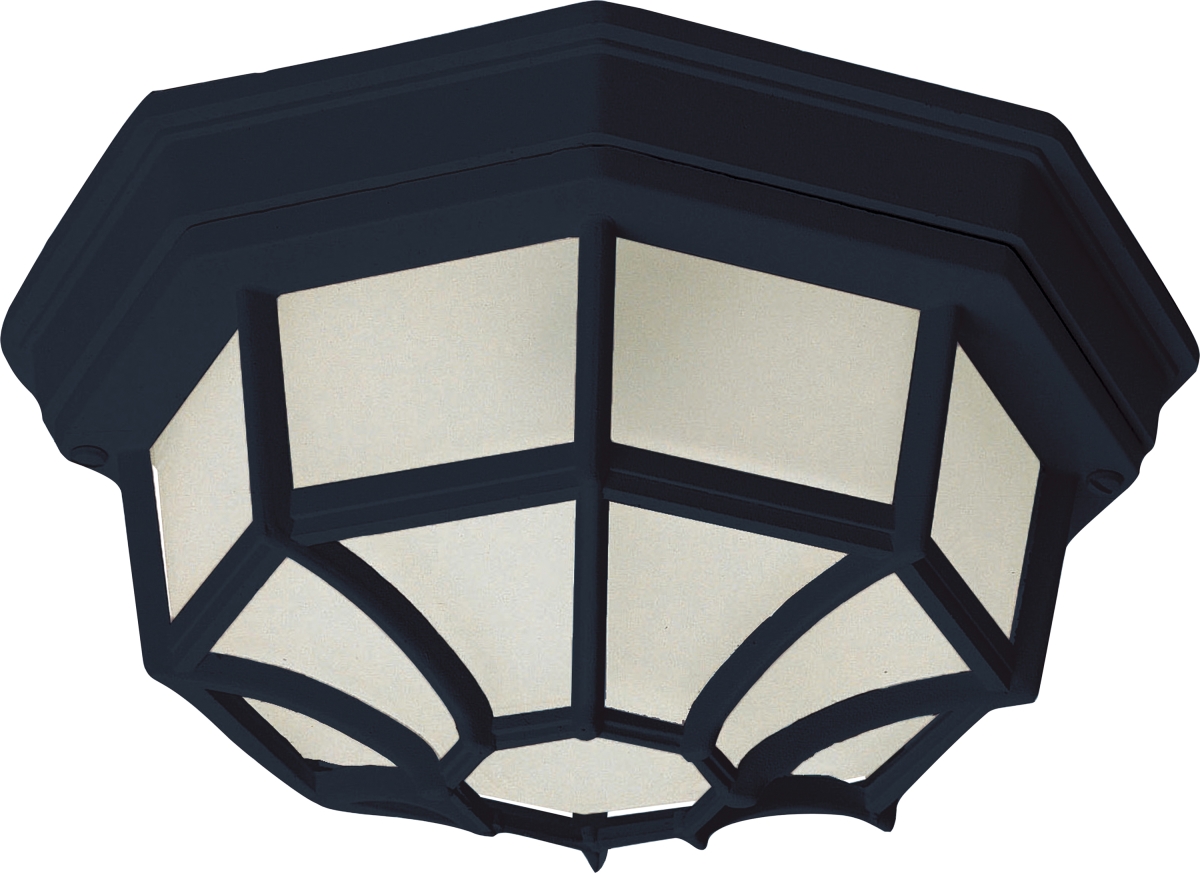 67920bk 12 In. Signature Led One-light Outdoor Outdoor Ceiling Flush Mount, Black