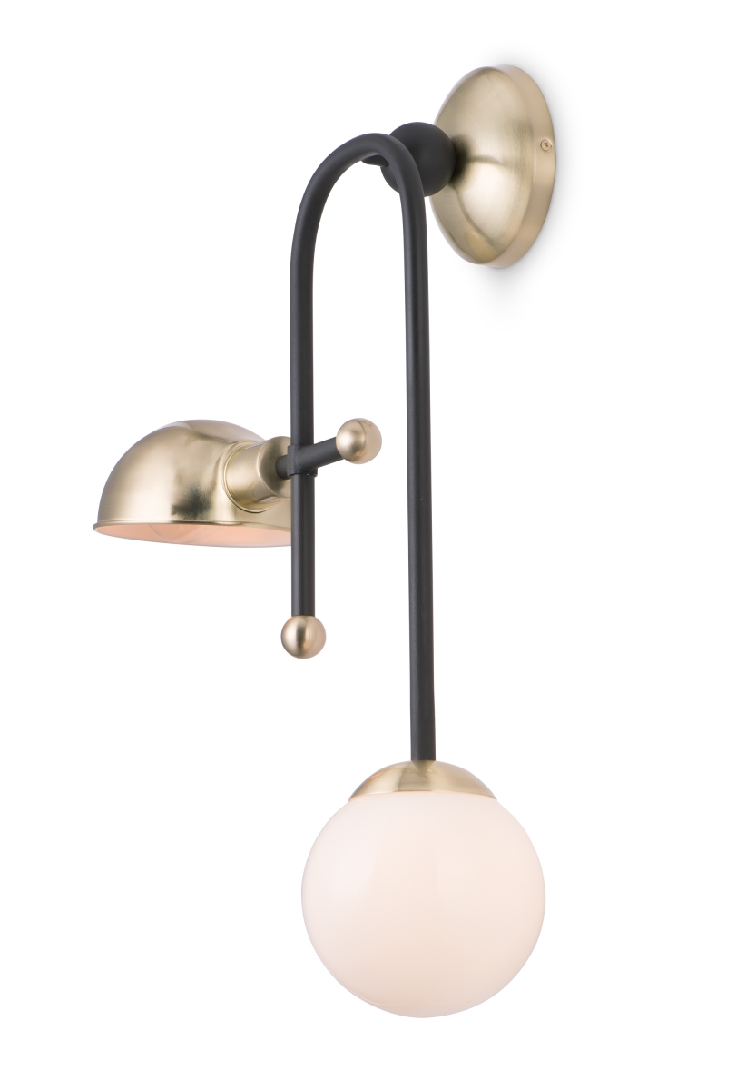 21662wtbzsbr 18 In. Mingle Led Two-light Wall Sconce, Bronze & Satin Brass