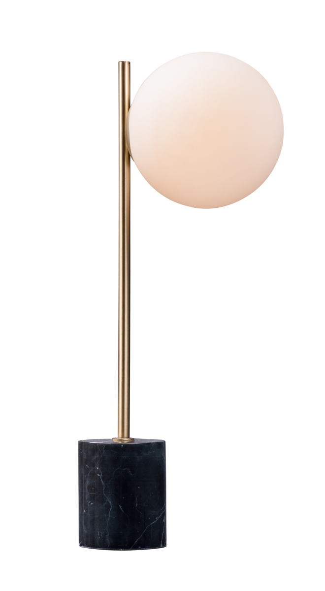26038swsbrbk 9 In. Vesper One-light Table Lamp Wall Light, Satin Brass & Black