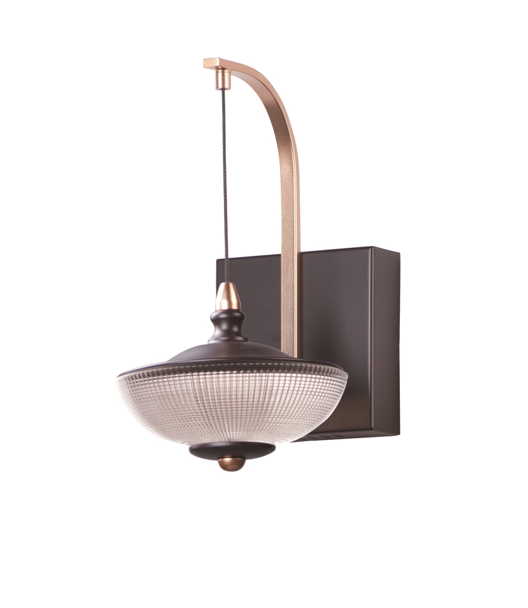 E23159-126brzgld 8 In. Bella Led Wall Sconce Light, Bronze & Gold