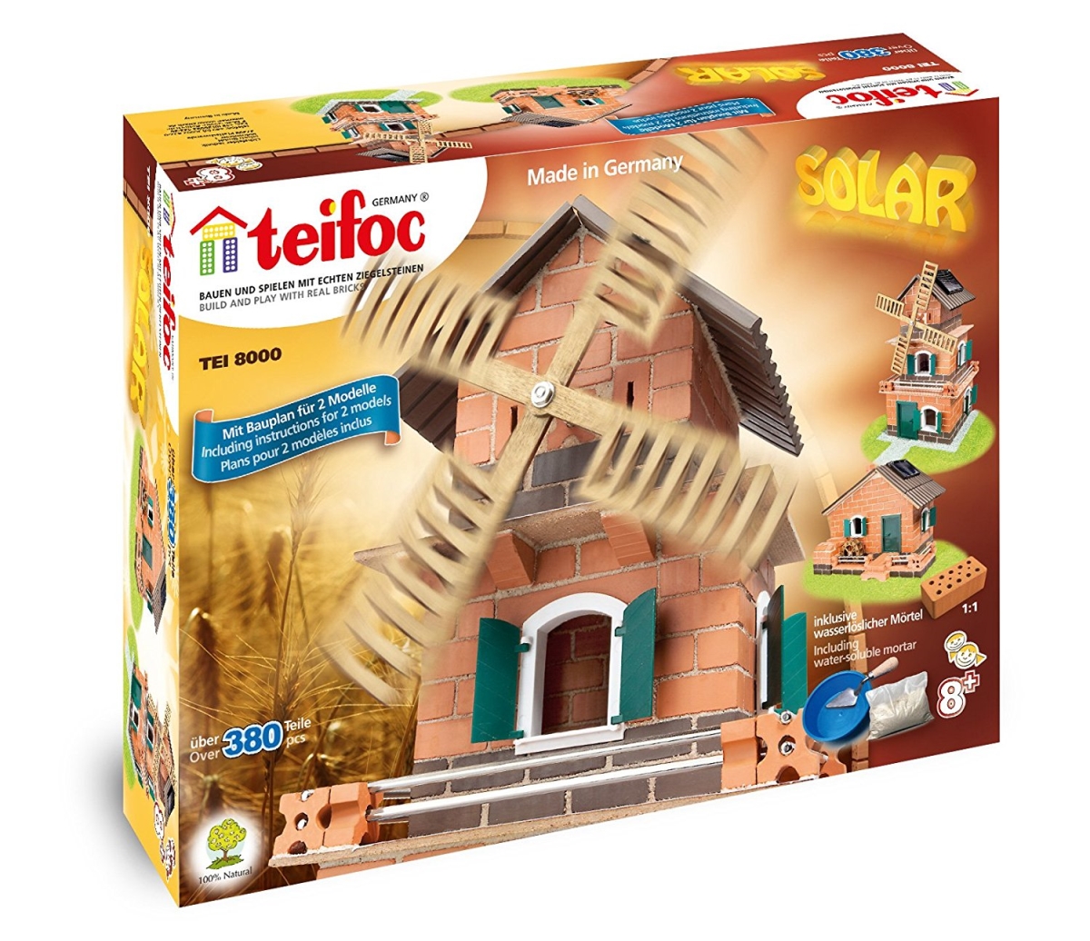 8000 Teifoc Solar House Windmill-380+ Pcs. Pack Of 3