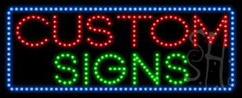 Blue, Red & Green Custom Signs Animated Led Sign - 13 X 32 X 1 In.