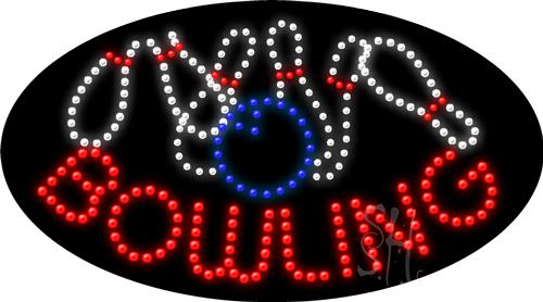 L-HSB0195 Bowling LED Sign, Multi Color - 15 x 27 x 1 in.