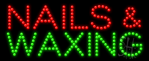 L100-0455-CH 12 x 24 in. Nails & Waxing Animated LED Sign, Multi Color