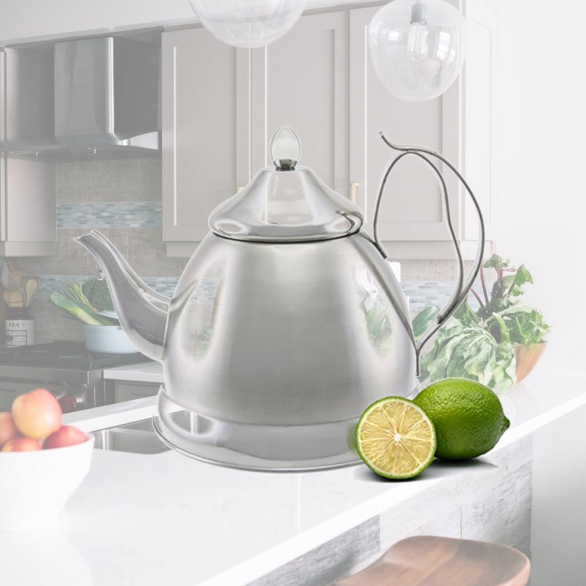 Picture of Creative Home 72235 2.0 qt Nobili-Tea Infuser & Tea Kettle Stainless Steel, Silver