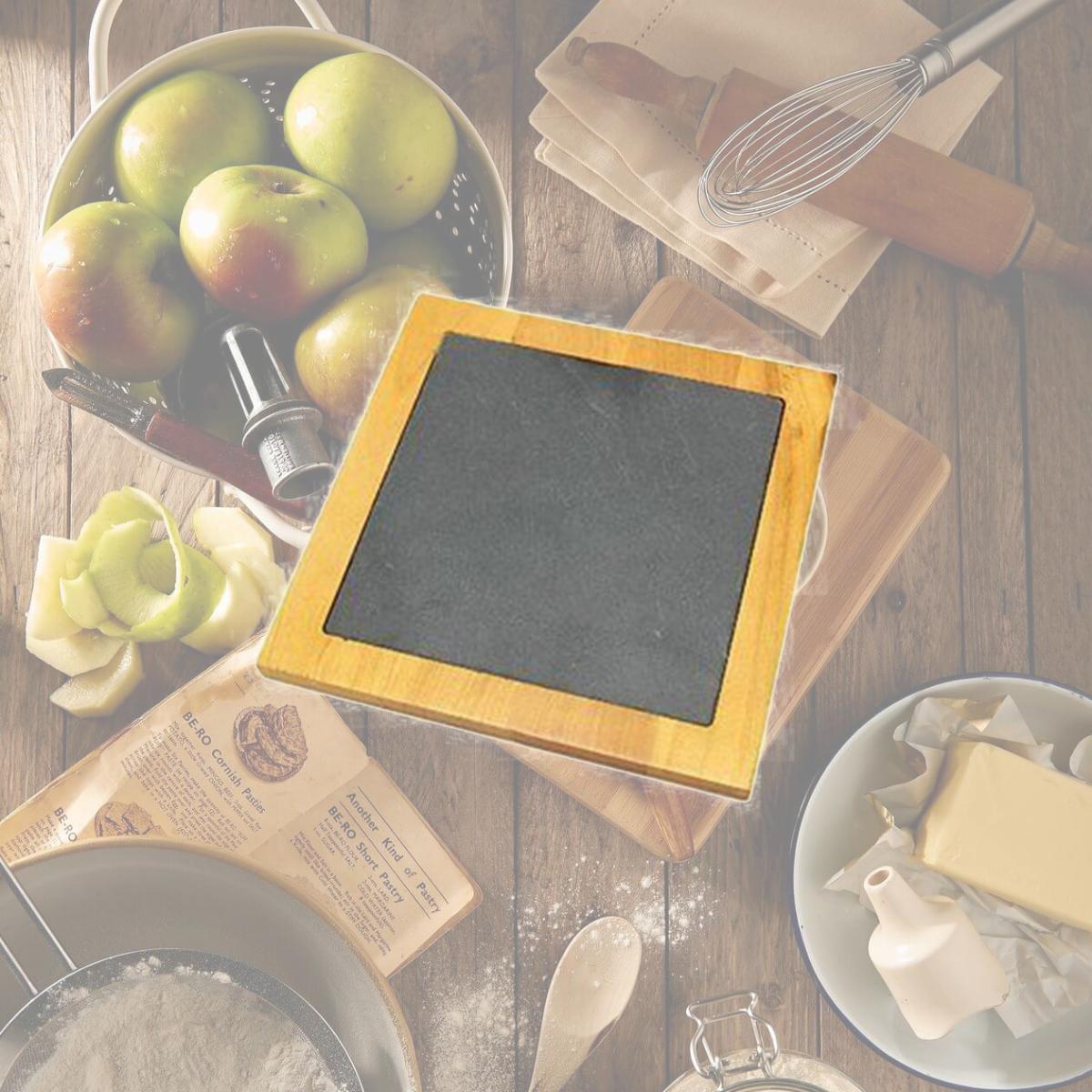 Picture of Creative Home 73464 7.5 x 7.5 in. Pine Wood Square with Slate Insert Trivet