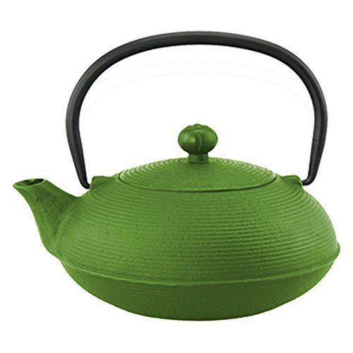 73477 20 Oz Kyusu Cast Iron Tea Pot - Green