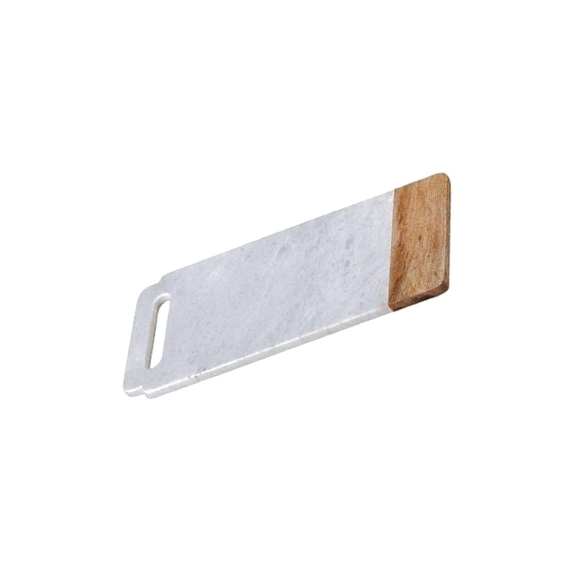 Picture of Creative Home 74805 18 x 9 in. Taj Elite Creamy White Marble with Mango Wood Handled Board
