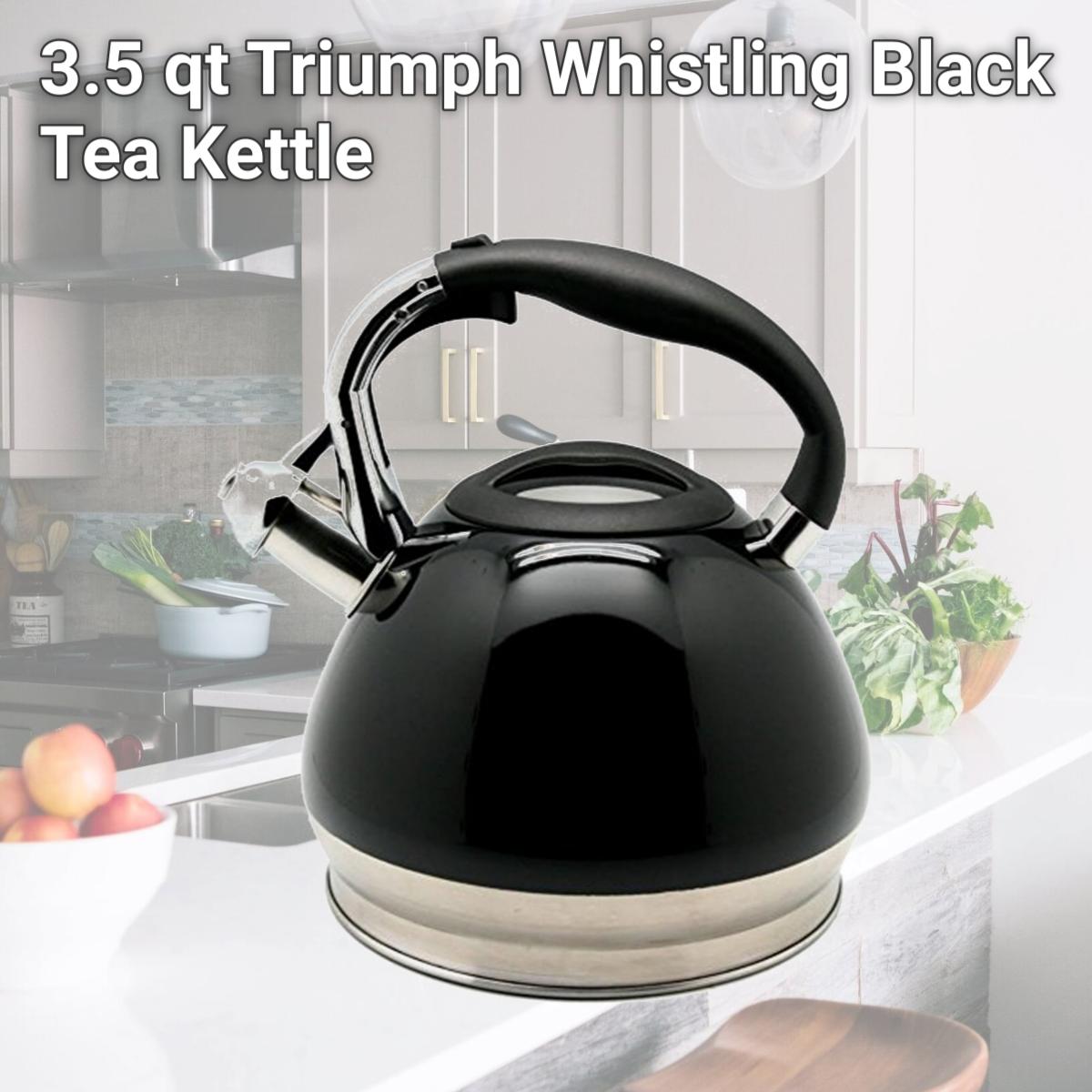 Picture of Creative Home 77057 3.5 qt Triumph Whistling Black Tea Kettle
