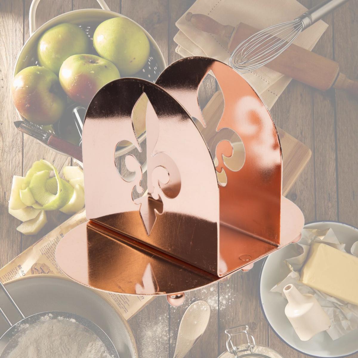 Picture of CREATIVE HOME 50267 Creative Home with Copper Finish, Fleur De Lis Motif Metal Napkin Condiment Holder