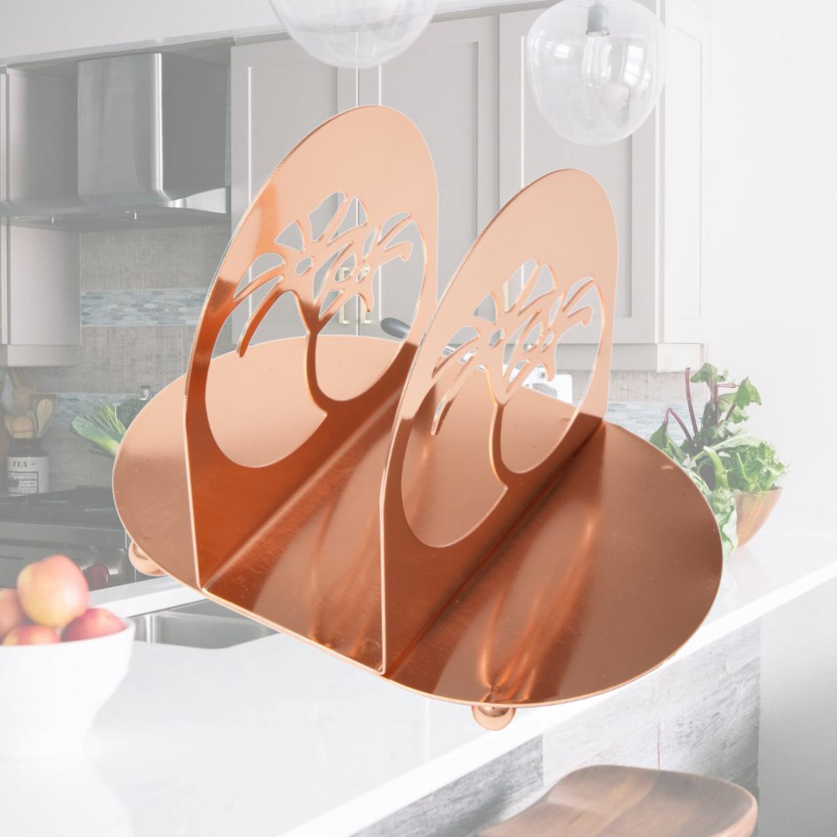 Picture of CREATIVE HOME 50247 Creative Home Plated Metal Tabletop Napkin Holder Free Standing Tissue Dispenser, 5-3/8' L x 8' W x 5-5/8' H, Copper Finished
