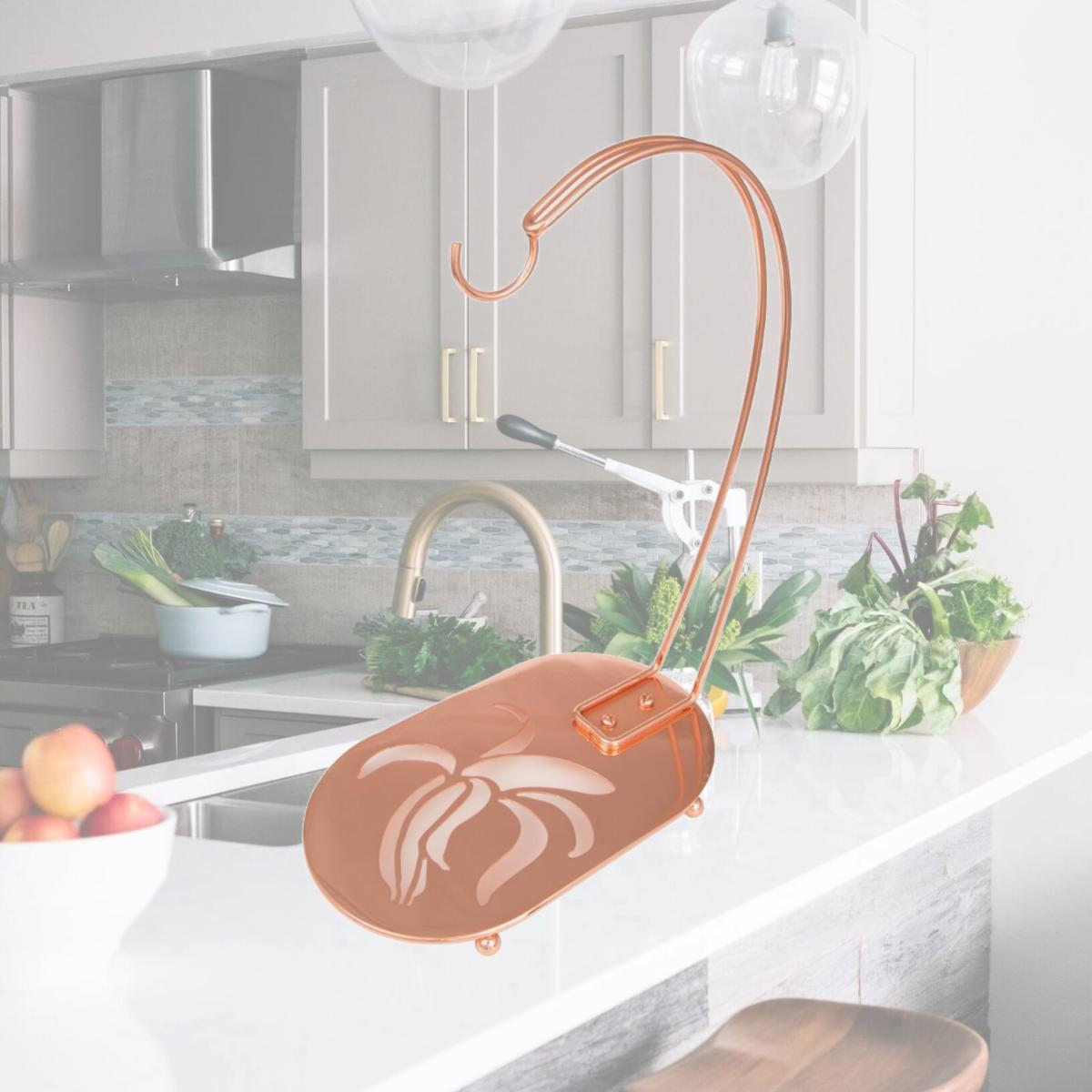 Picture of CREATIVE HOME 50245 Creative Home Copper Plated Metal Banana Hanger Grapes Holder Stand, 9-1/2' x 5-7/8' x 13-3/4'H, Copper Finish
