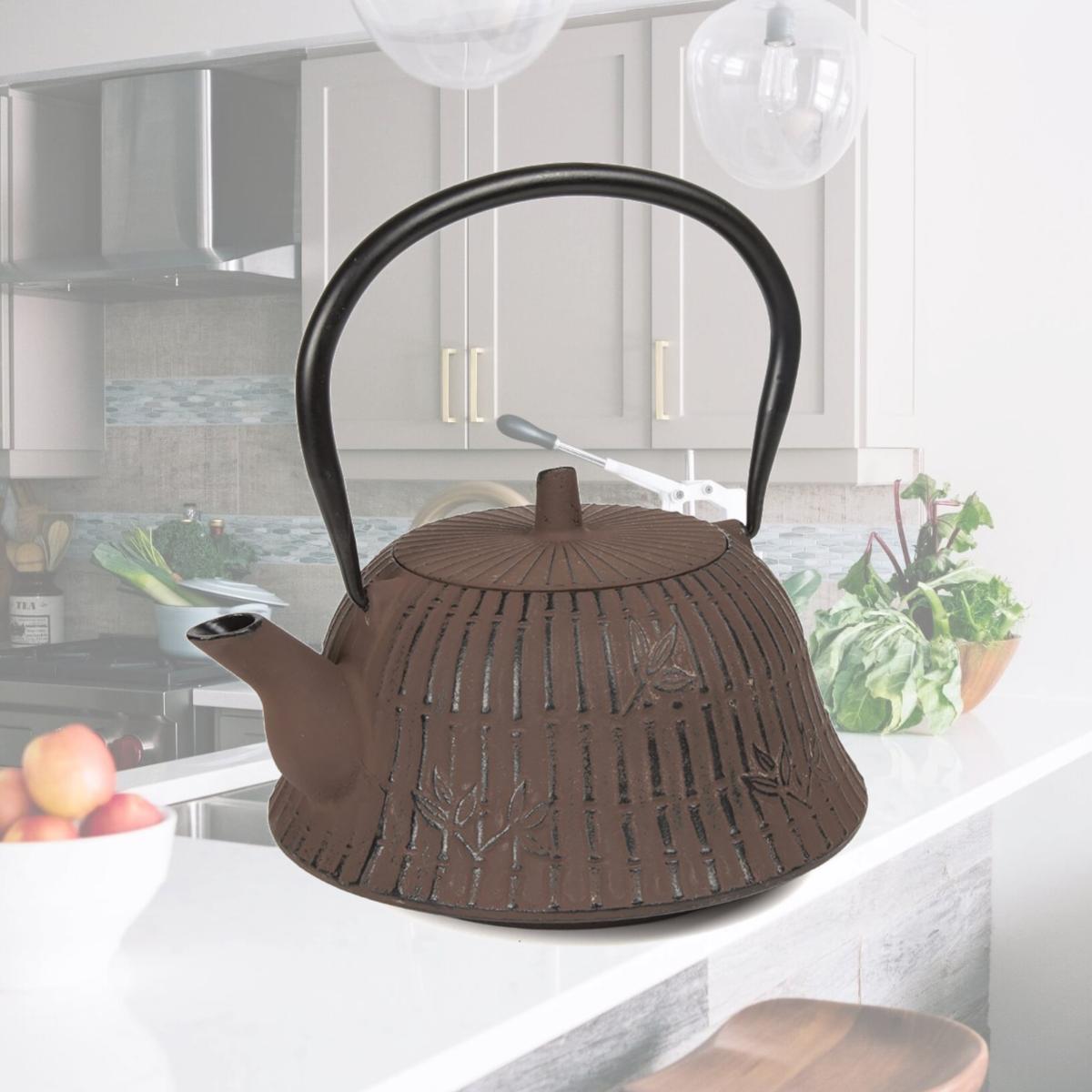 Picture of Creative Home  73518 Creative Home 40 oz Brown Cast Iron Tea Pot