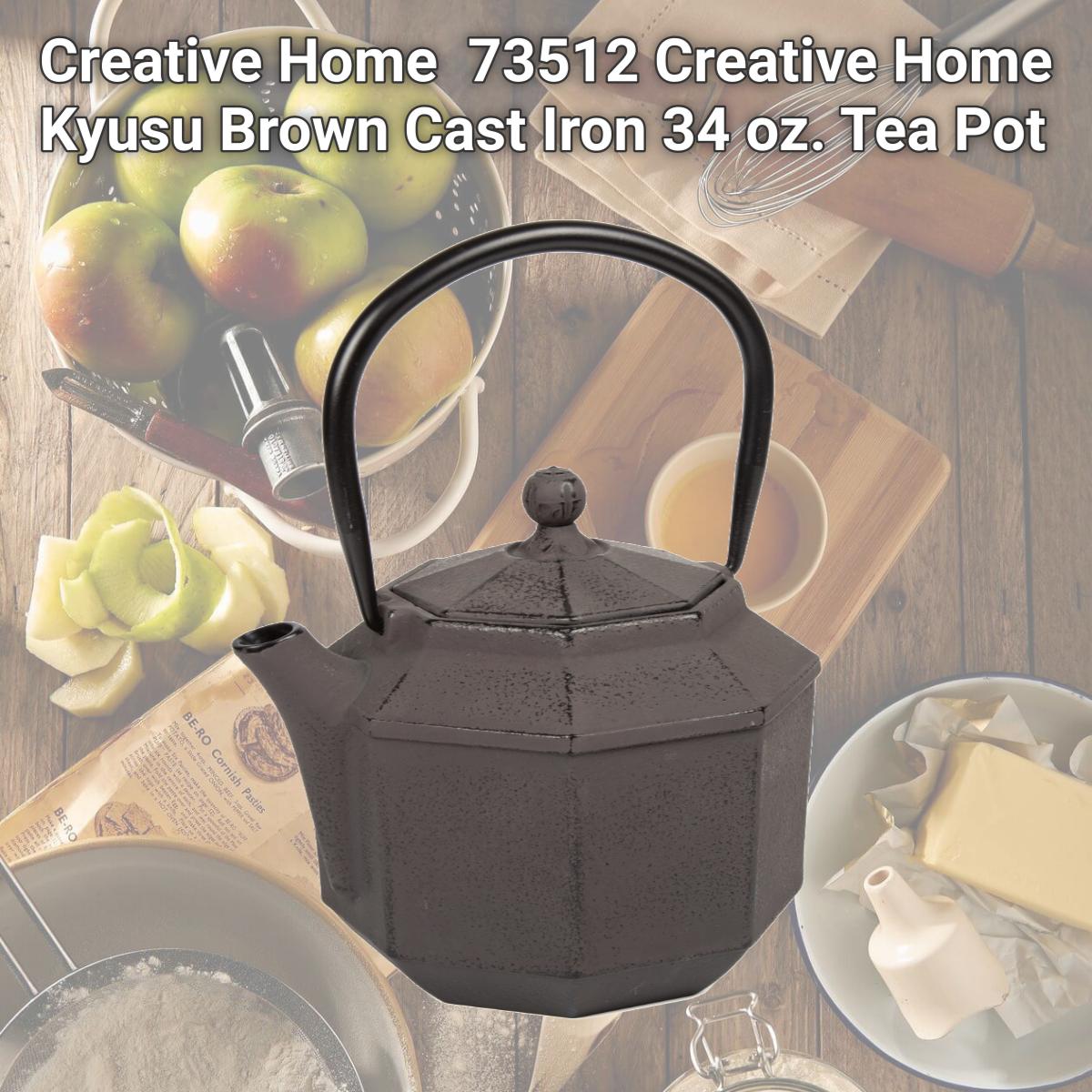 Picture of Creative Home  73512 Creative Home Kyusu Brown Cast Iron 34 oz. Tea Pot