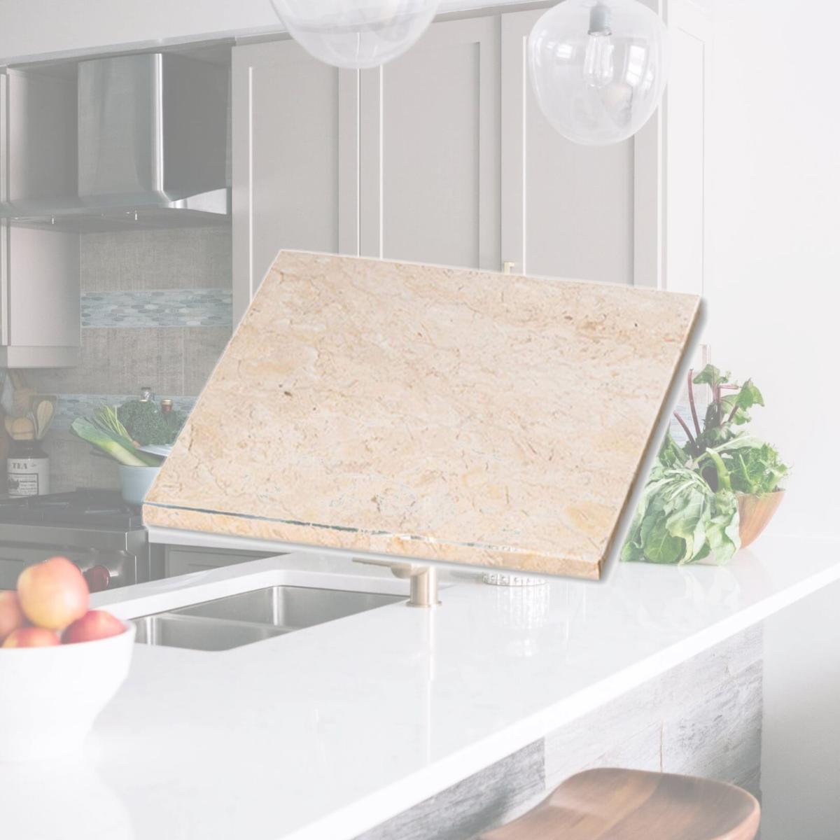 Picture of EVCO International 74693 Champagne Marble 12 in. x 12 in. Board