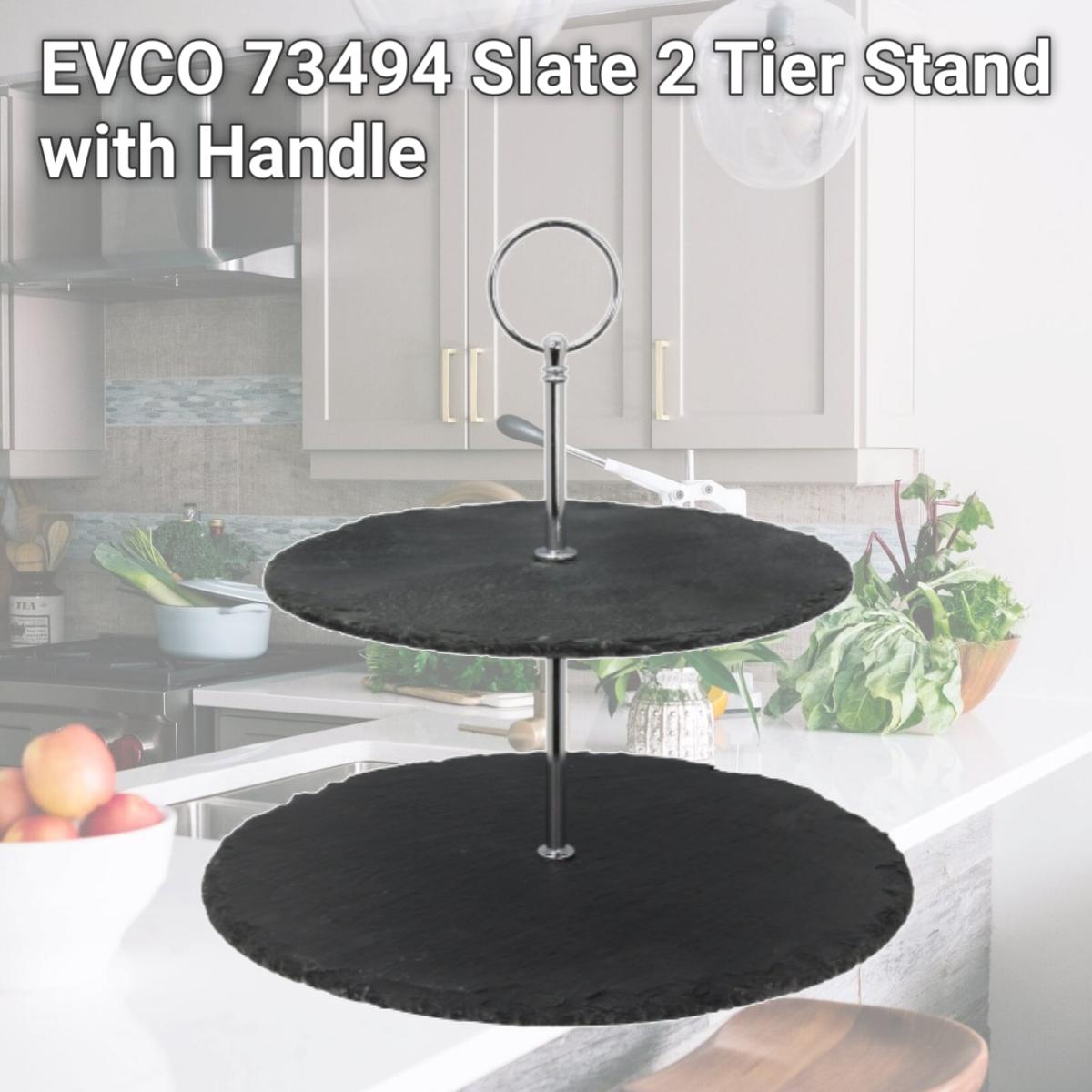 Picture of EVCO 73494 Slate 2 Tier Stand with Handle