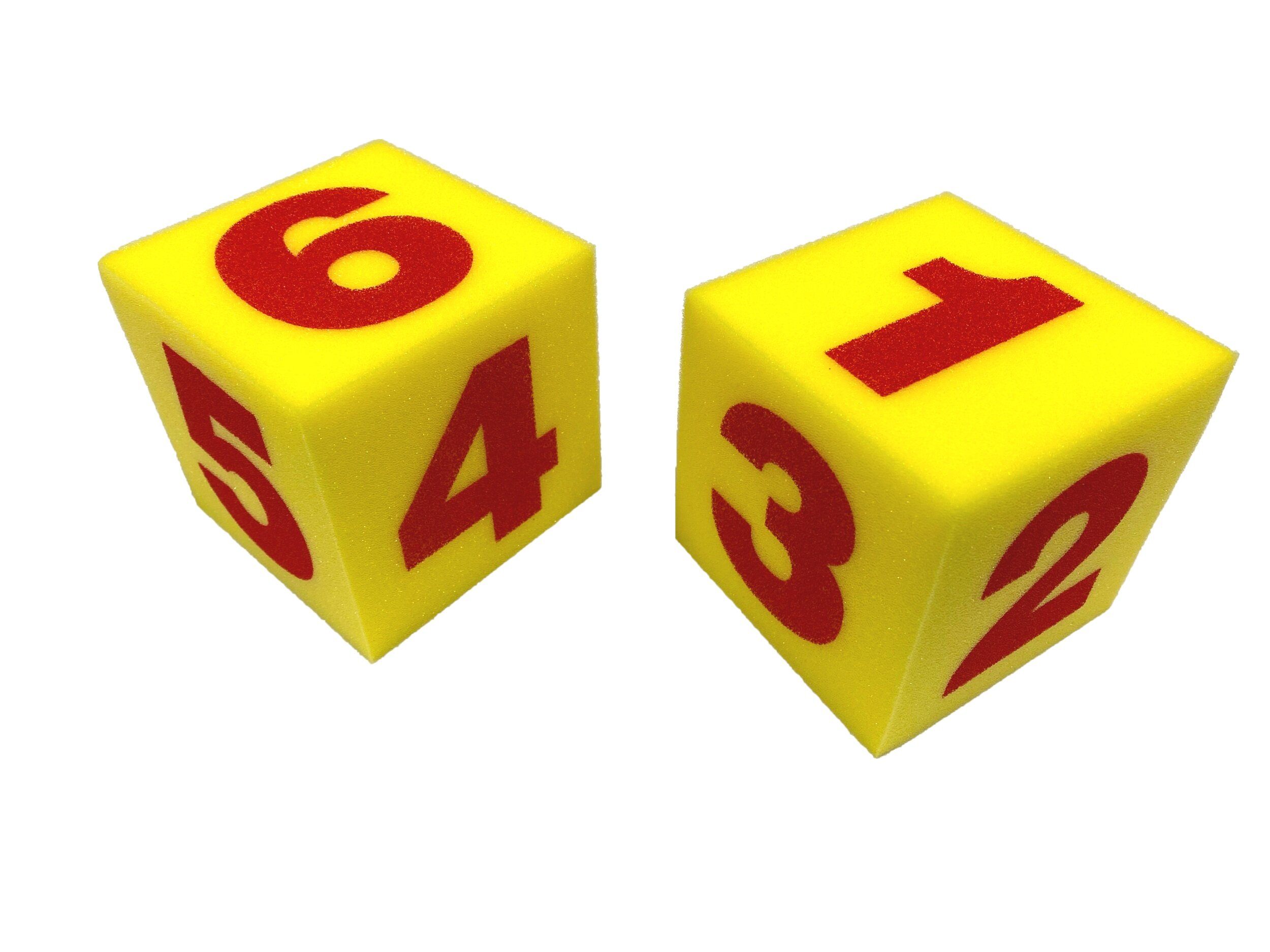 5 In. Foam Dice With Numbers - Set Of 2