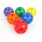 9 Cm Dia. Plasticball Softball With Holes, Set Of 6