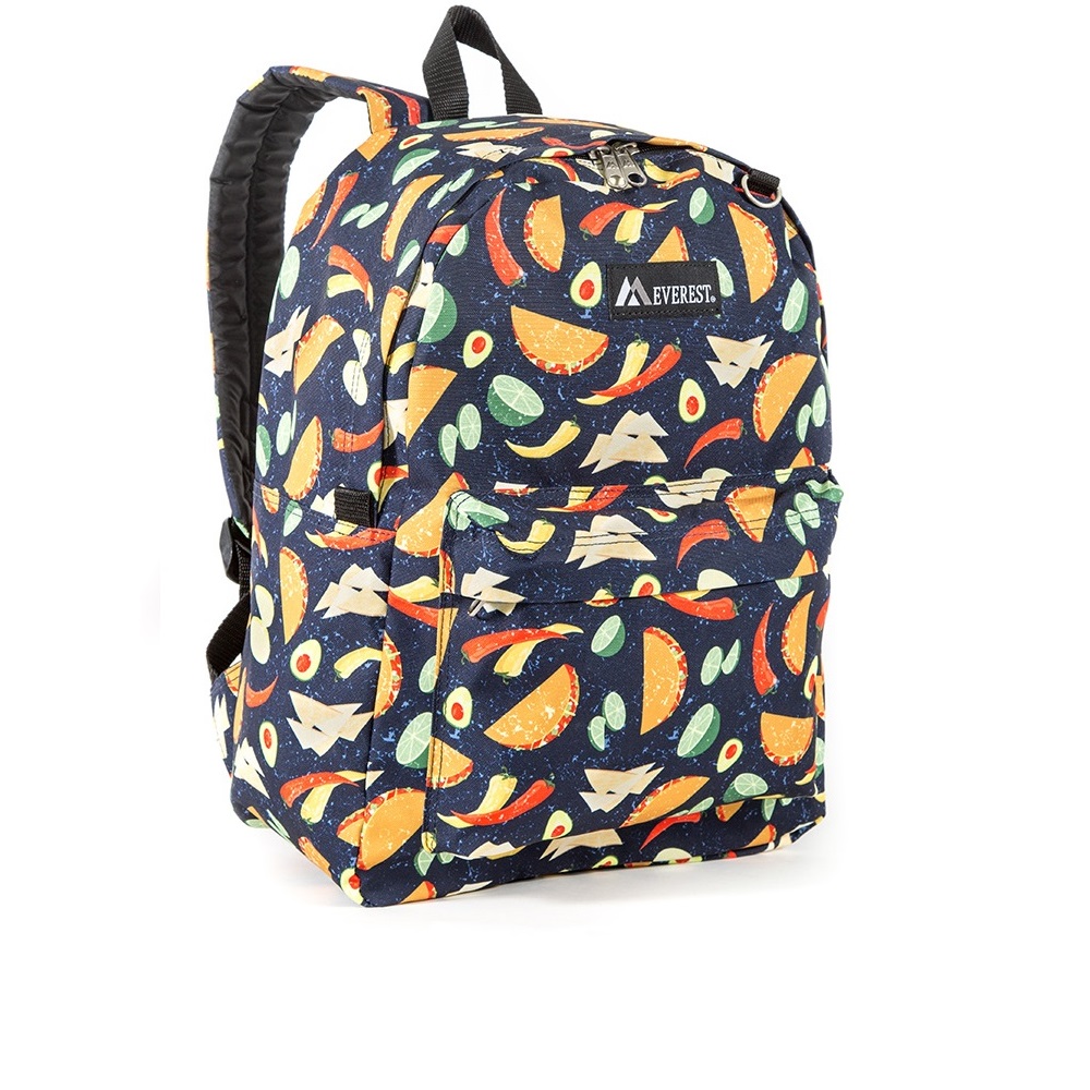 2045p-tacos Classic Pattern Backpack, Tacos