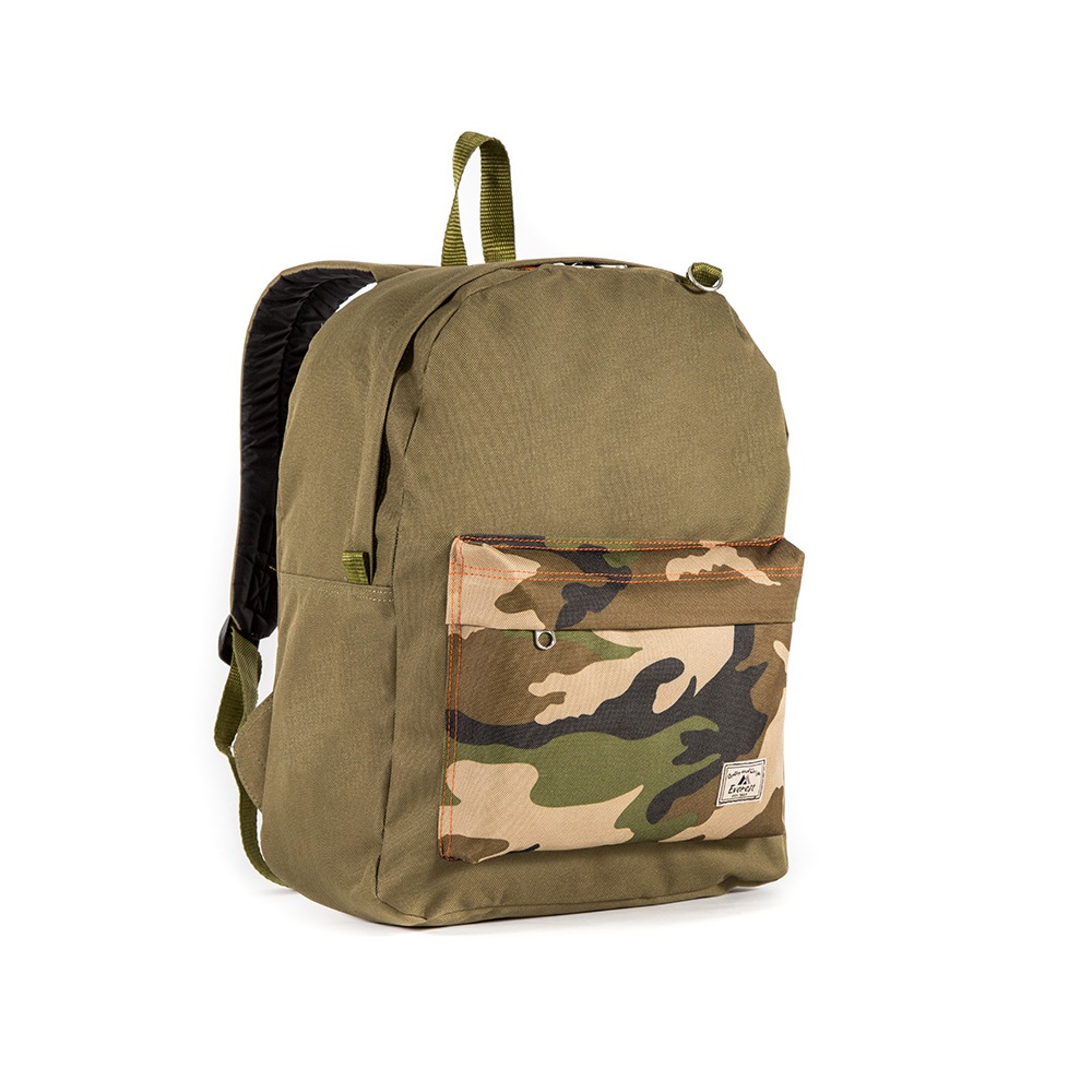 2045cb-oli-camo Classic Block Backpack, Olive & Camo