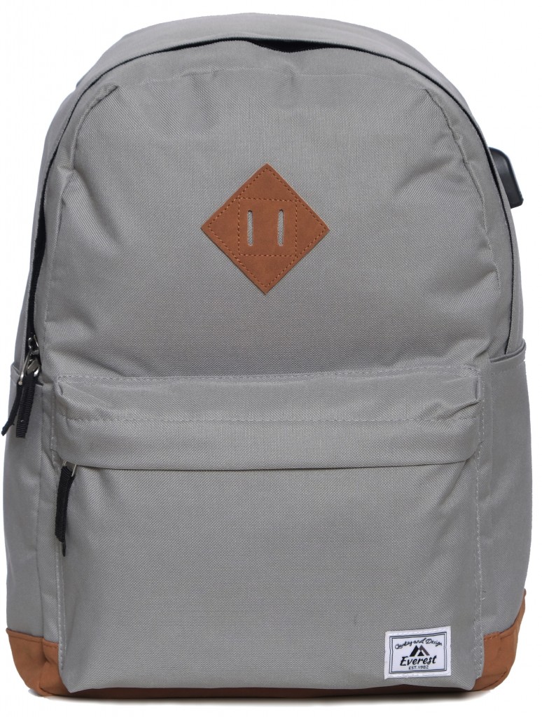 Eb1000-gry Vintage Laptop Backpack, Gray
