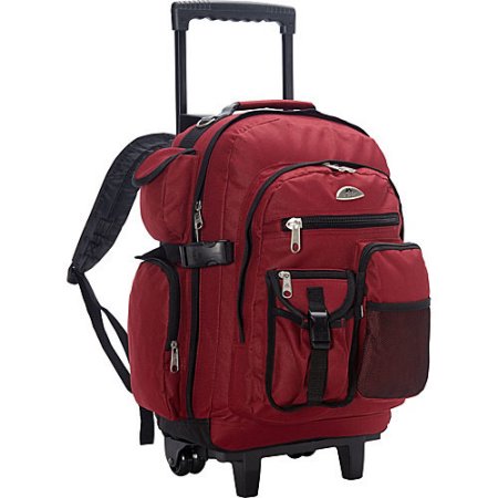 5045wh-burg Deluxe Wheeled Backpack - Burgundy