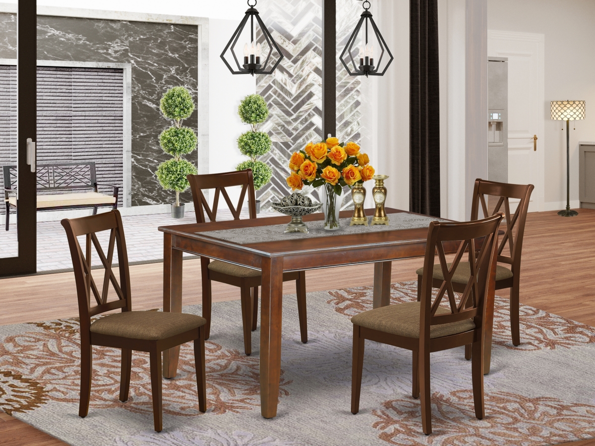 5 Piece Dudley Dining Set - Mahogany