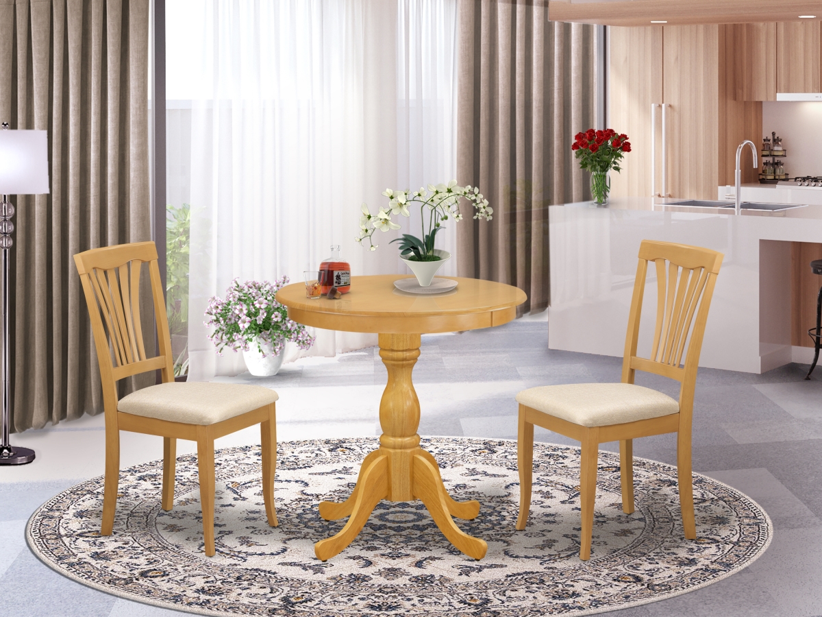 3 Piece Eden Dining Room Table Set - Oak