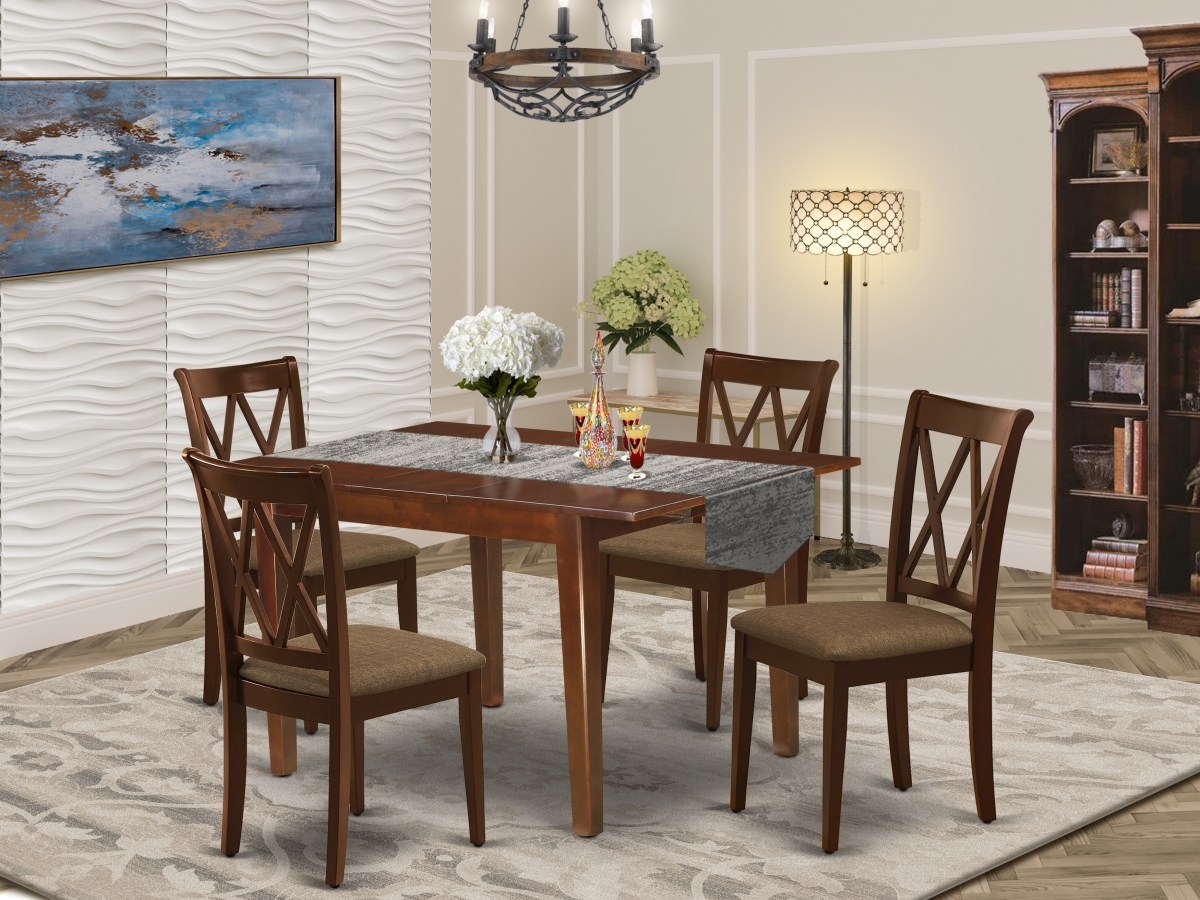 5 Piece Milan Dining Set - Mahogany