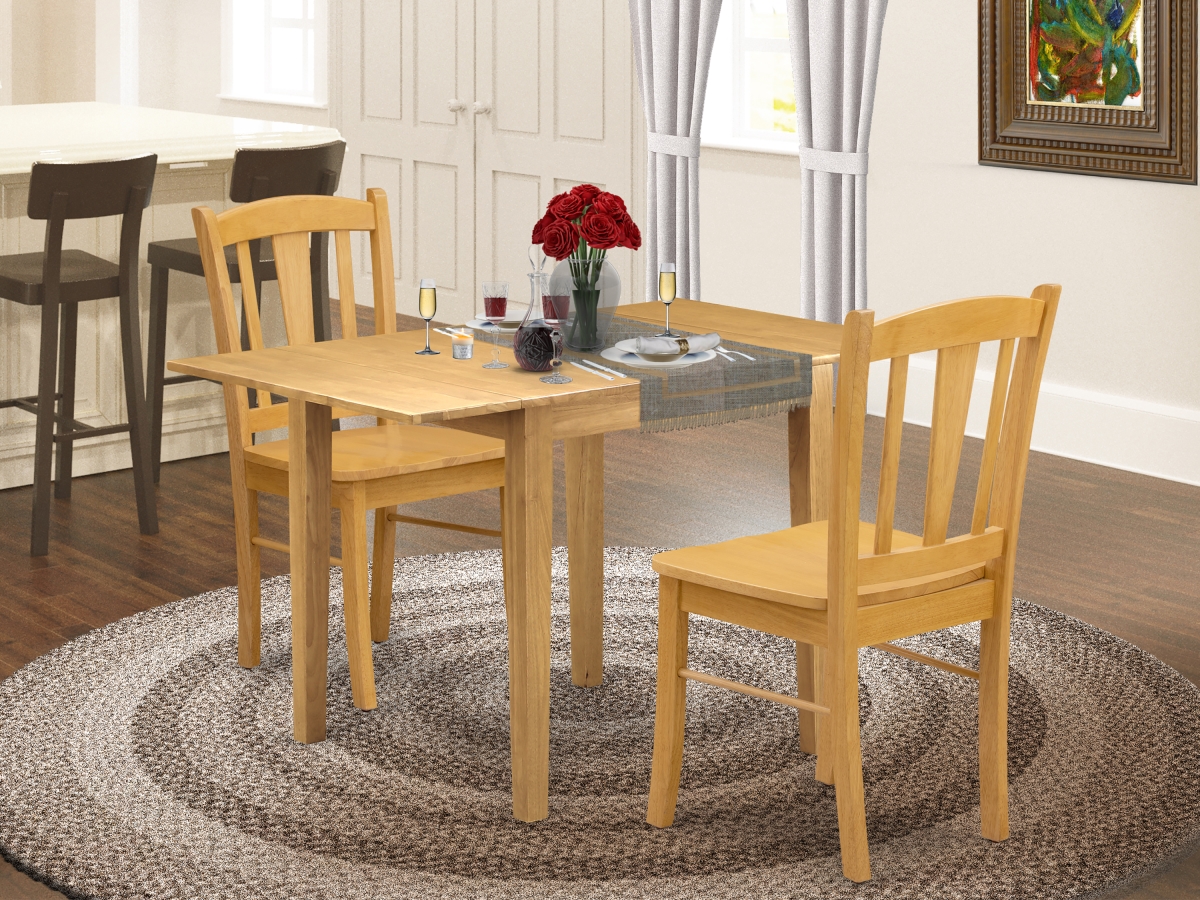 3 Piece Norden Modern Dining Table Set - Oak