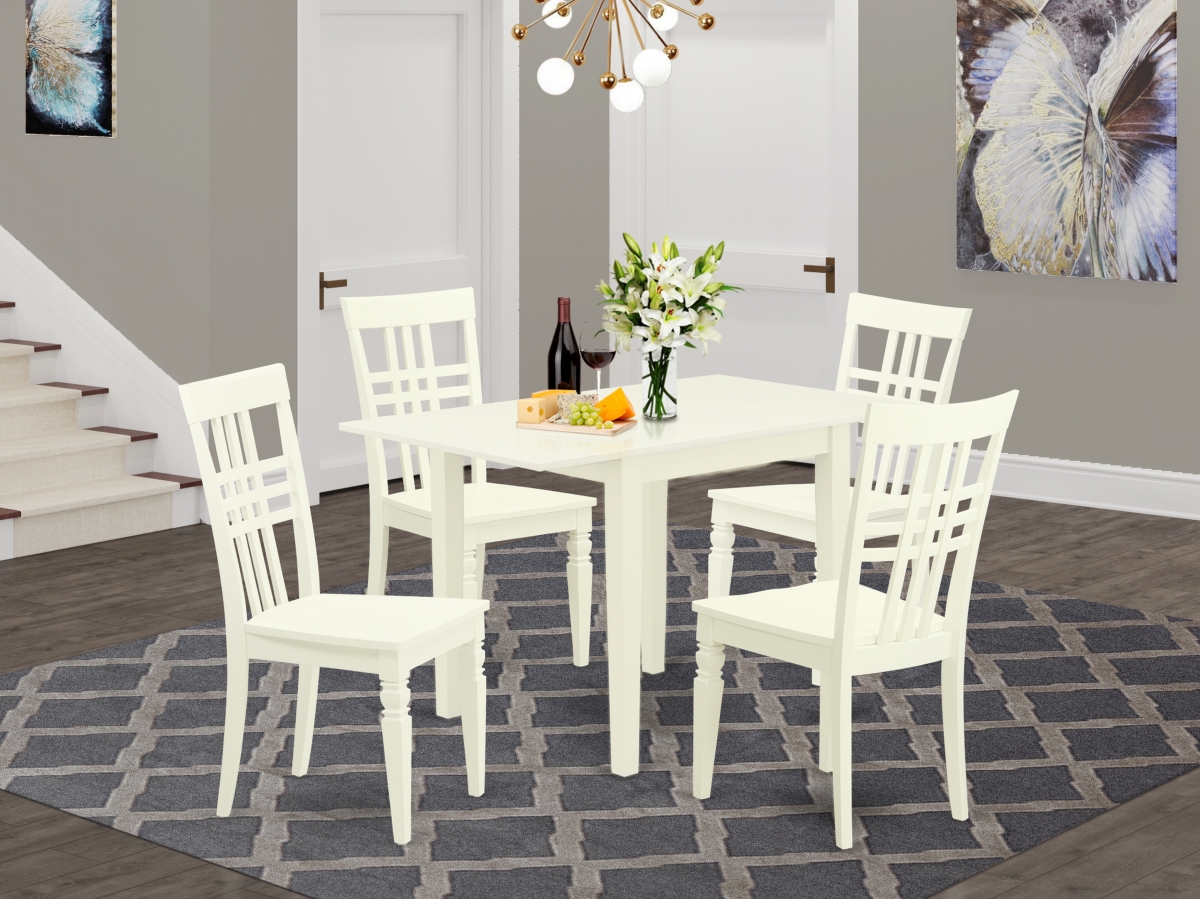 5 Piece Norden Modern Dining Table Set - Linen White
