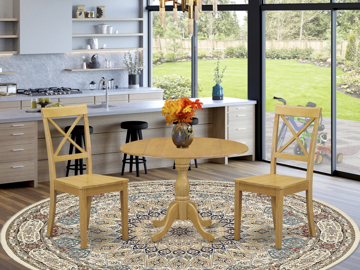 3 Piece Dublin Dining Room Table Set - Oak