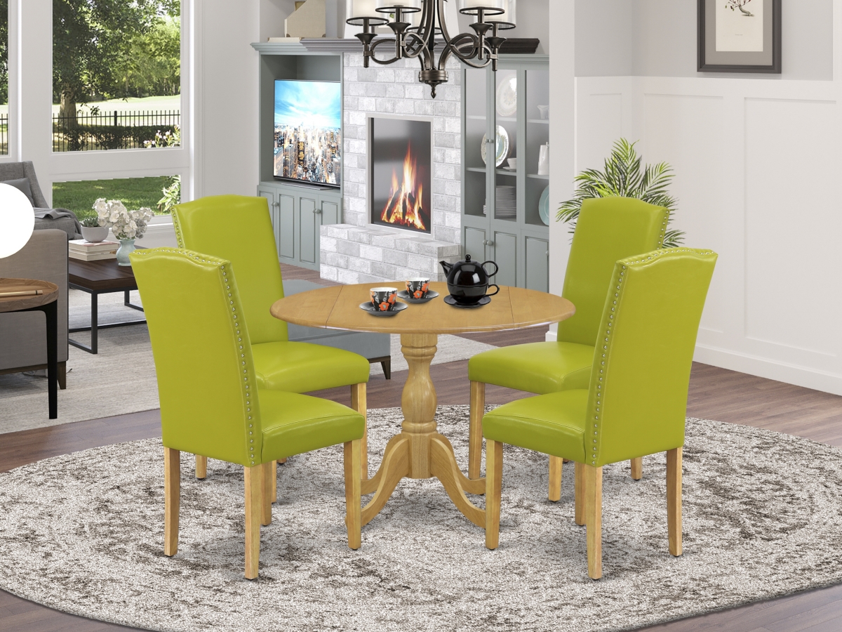 5 Piece Dublin Modern Dining Table Set - Oak