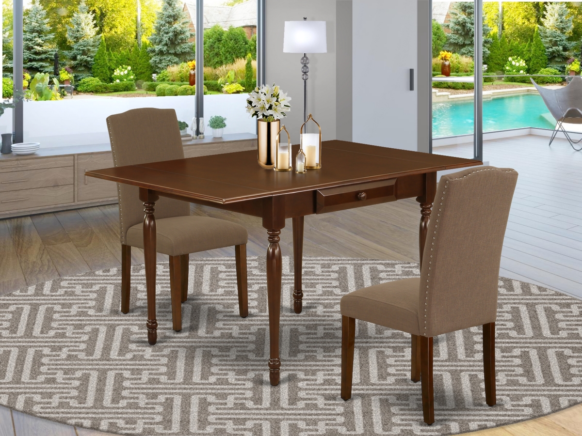 3 Piece Monza Dinette Set - Mahogany & Coffee