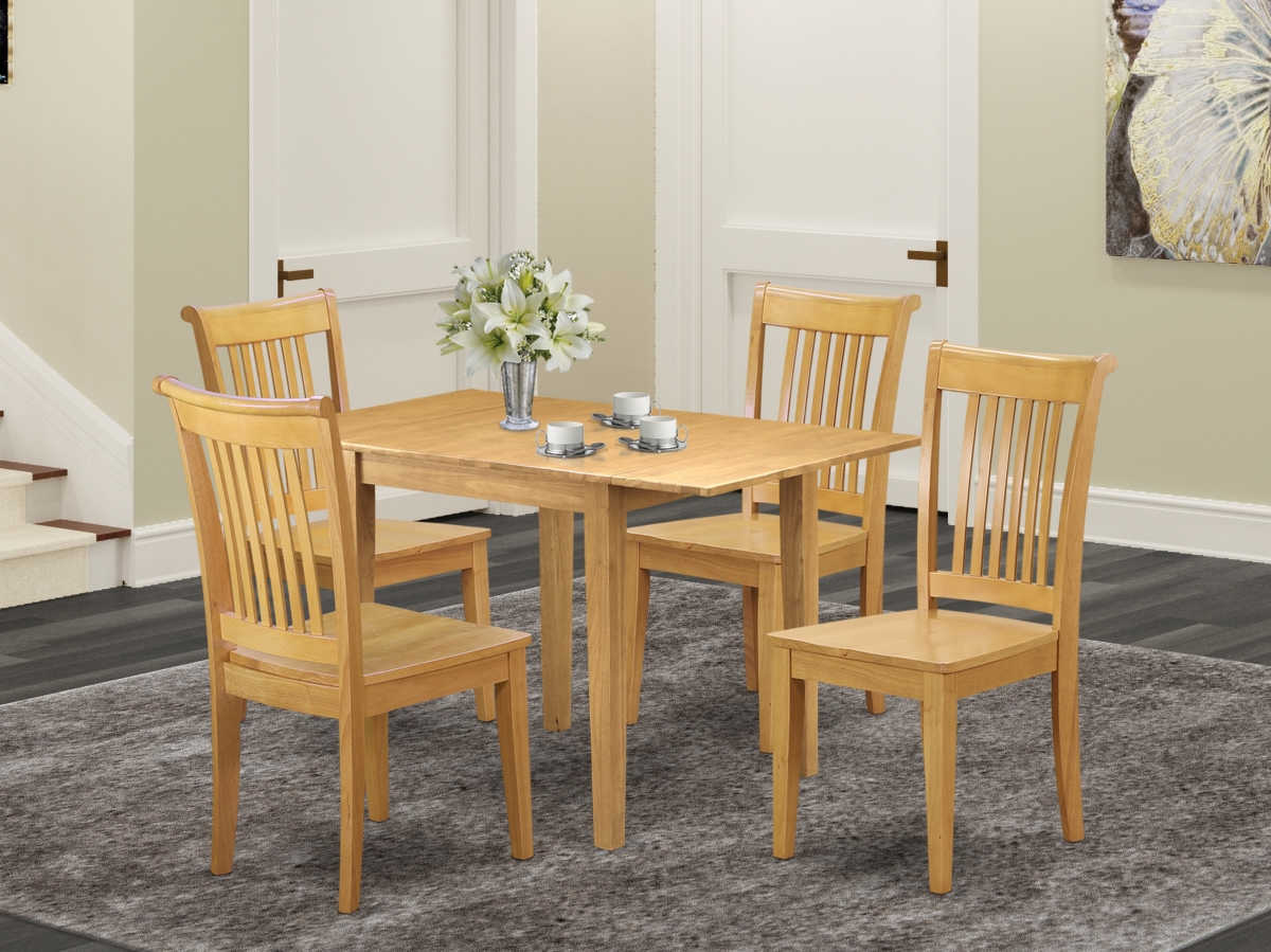 5 Piece Norden Modern Dining Table Set - Oak