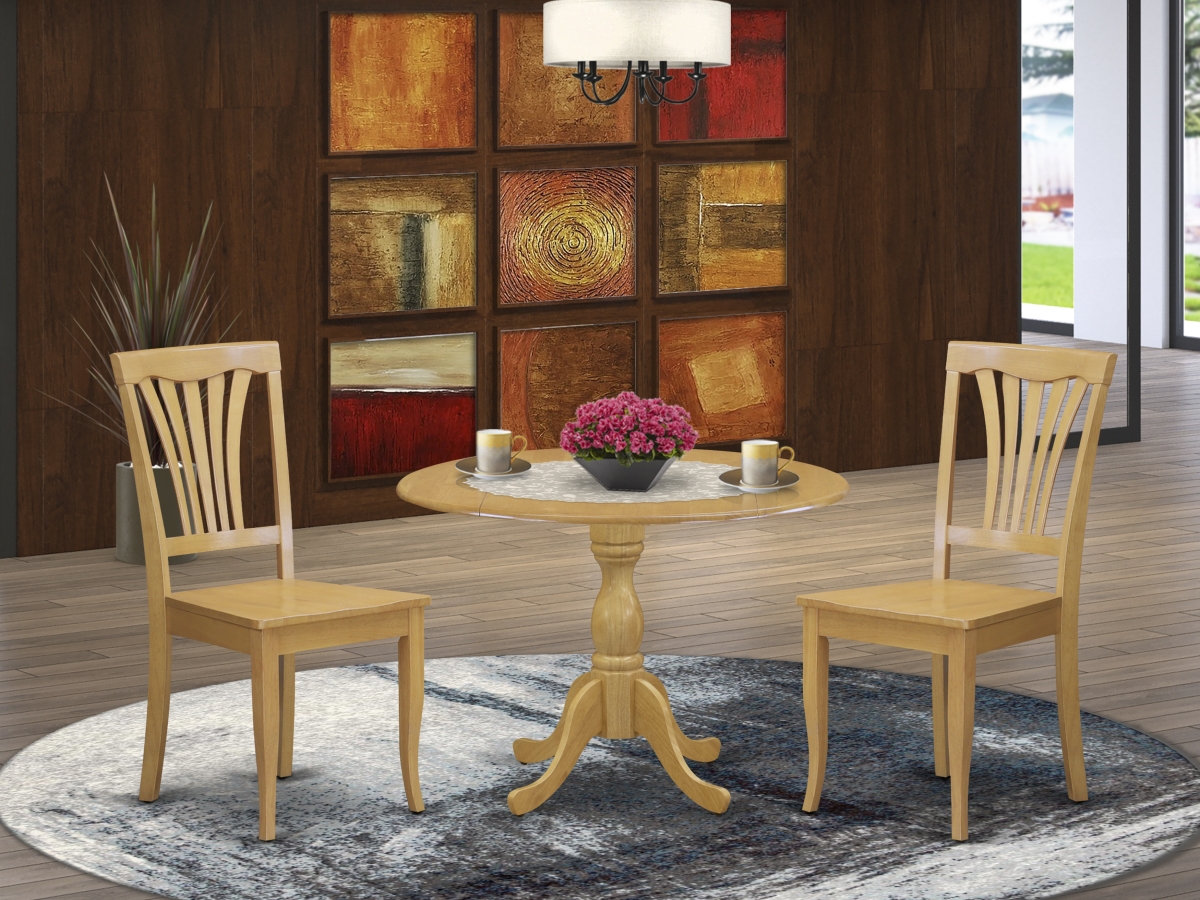 3 Piece Dublin Dining Room Table Set - Oak