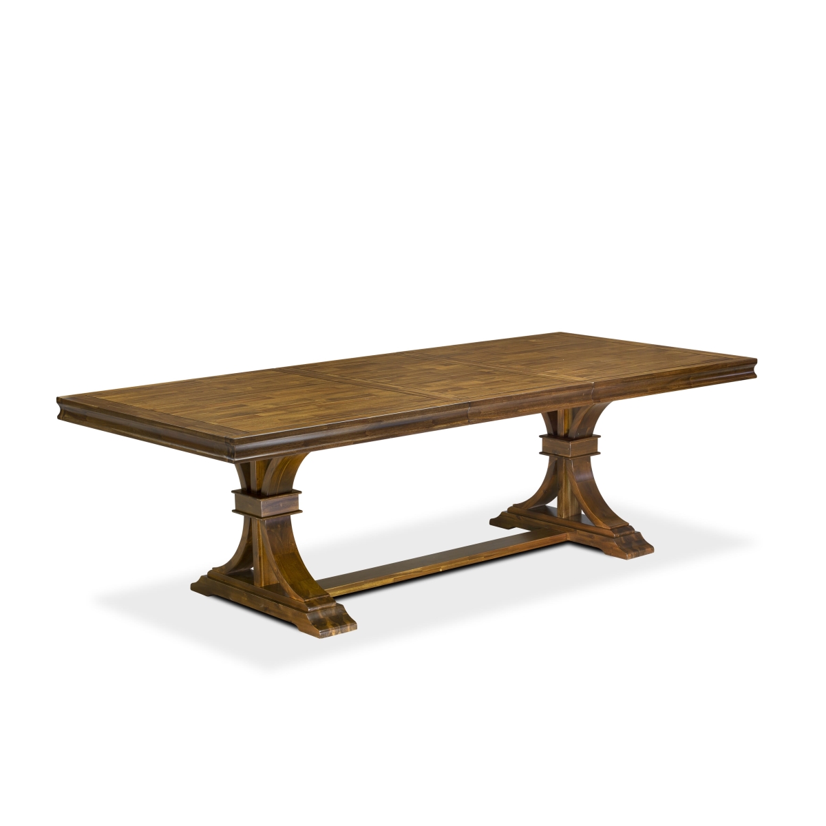 LET-AWA-TP A Wooden Dining Table with Removable Rectangular Tabletop - Antique Walnut Finish