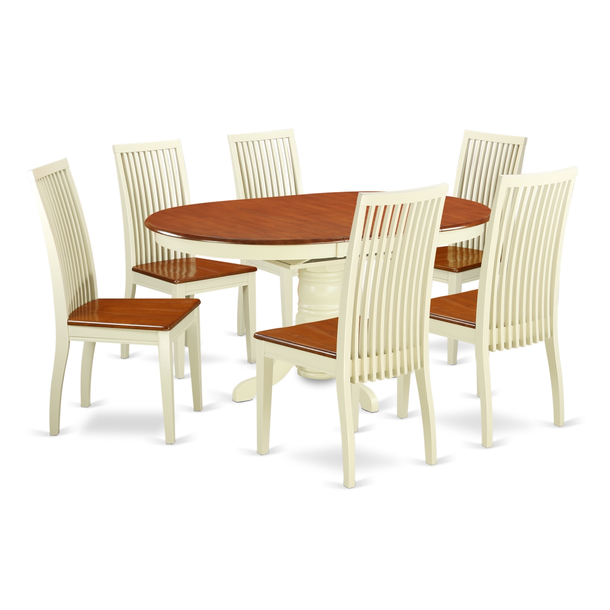 5 Piece Dining Set, Linen White