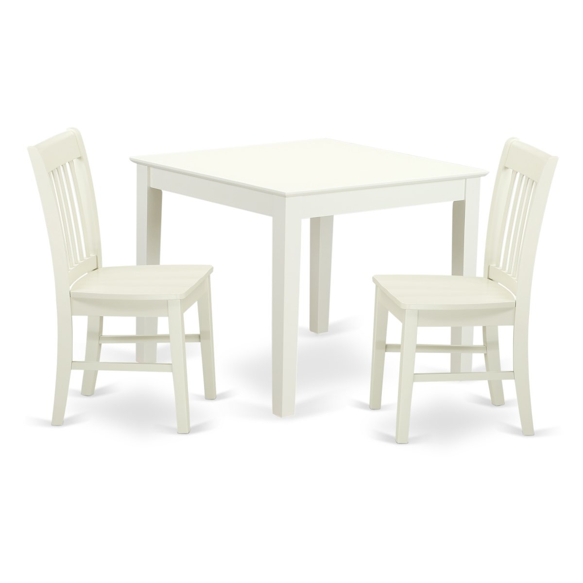 Oxno3-lwh-w 3 Piece Dinette Table Set, Linen White