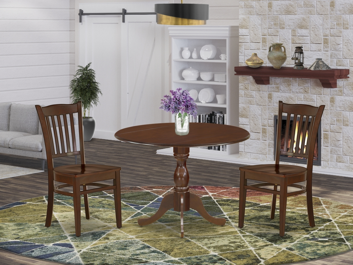 3 Piece Dublin Dining Room Table Set - Mahogany