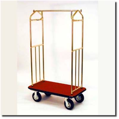 Ex-cell Kaiser 780bb Blk-pnu Brasstone Bellmans Cart, Steel - Black Deck