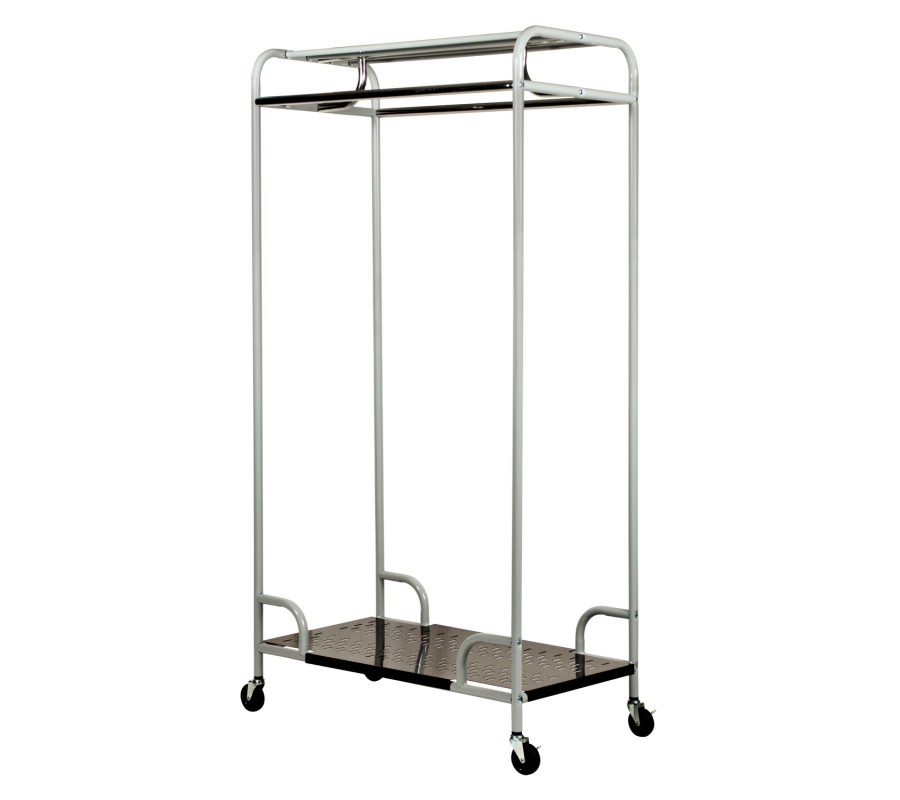Ex-cell Kaiser 790-36 Chr 3b 36 In. Single Or Double-sided Garment Rack With Casters, Chrome