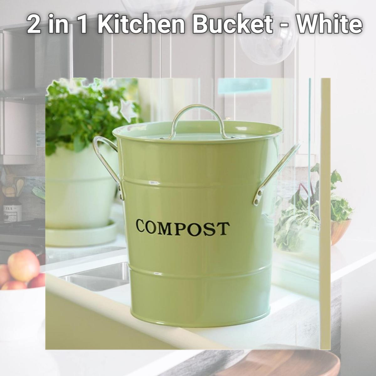 Picture of Exaco CPBW01 2 in 1 Kitchen Bucket - White