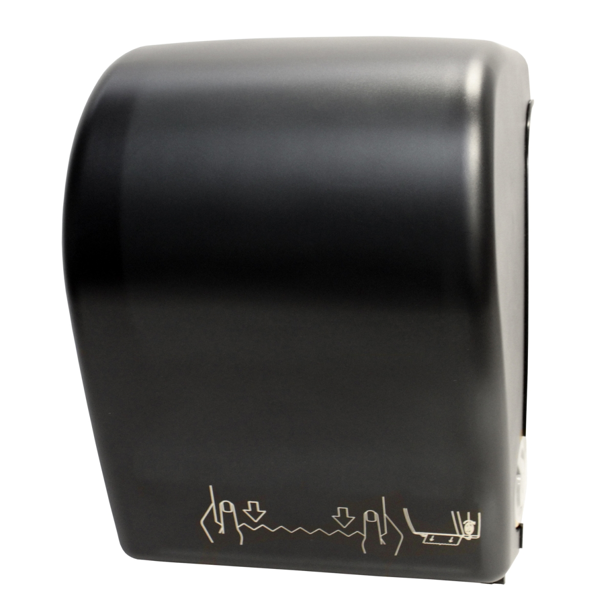 Hands Free Auto-Cut Roll Towel Dispenser, Black Translucent