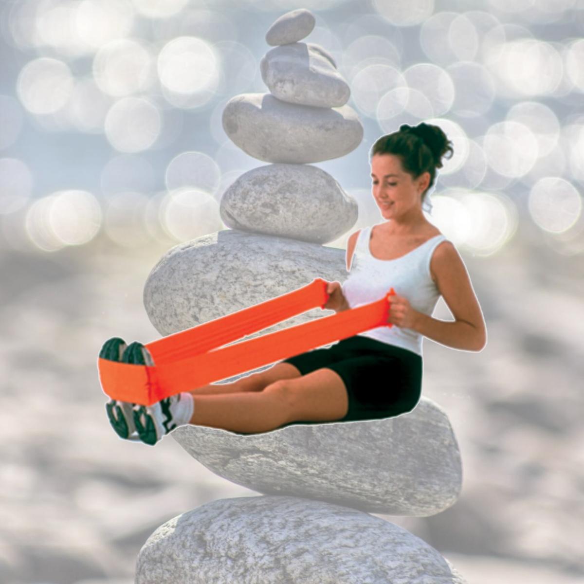 Picture of Cando 10-5200 Low Powder Exercise Band - 4ft Ready to Use - Tan - XX-Light