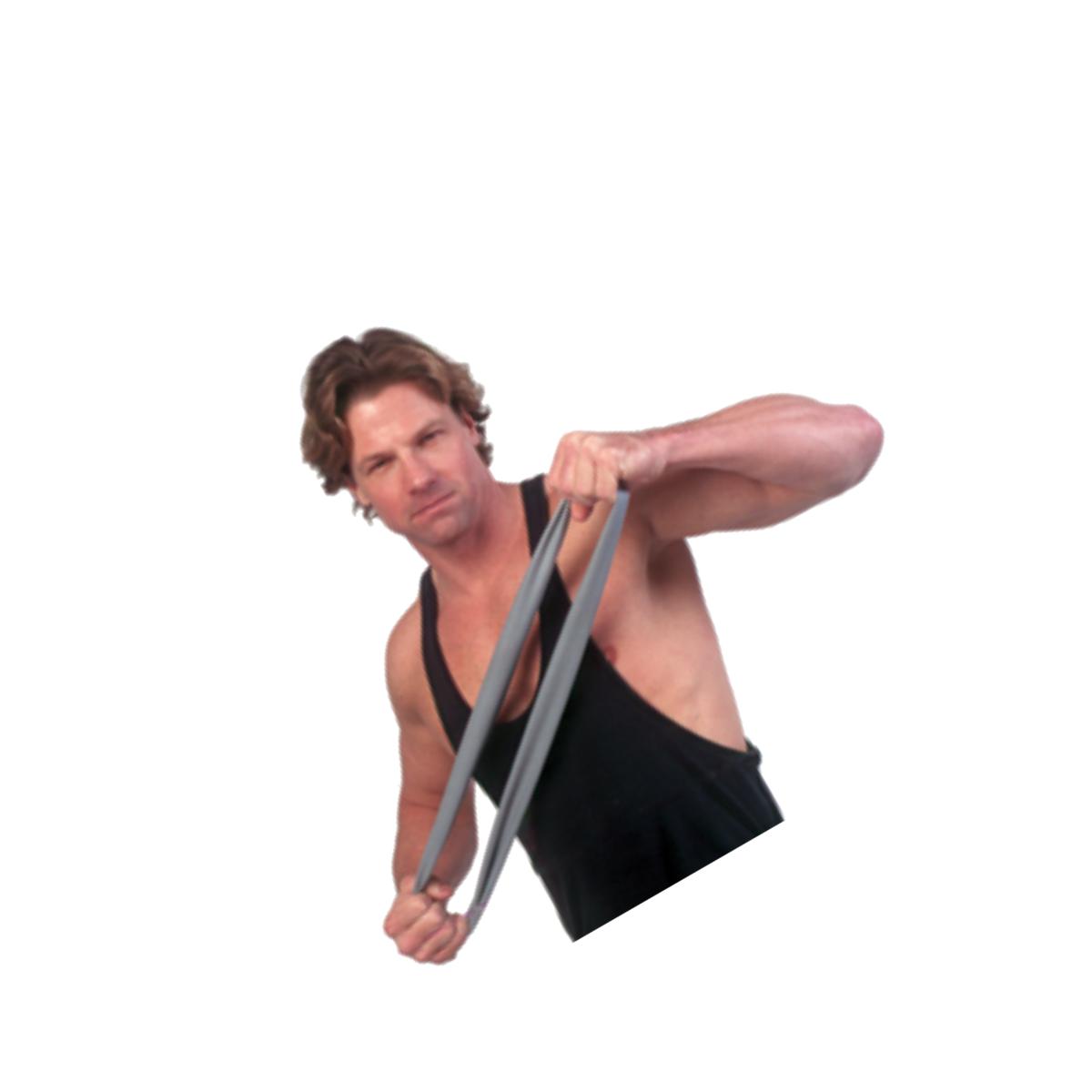 Picture of Cando 10-5206 Low Powder Exercise Band - 4ft Ready to Use - Silver - XX-Heavy