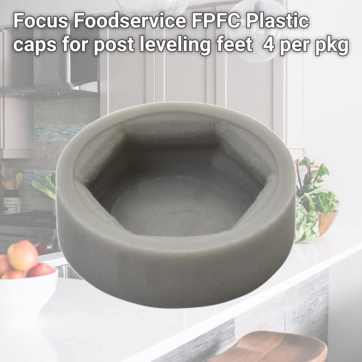 Picture of Focus Foodservice FPFC Plastic caps for post leveling feet  4 per pkg