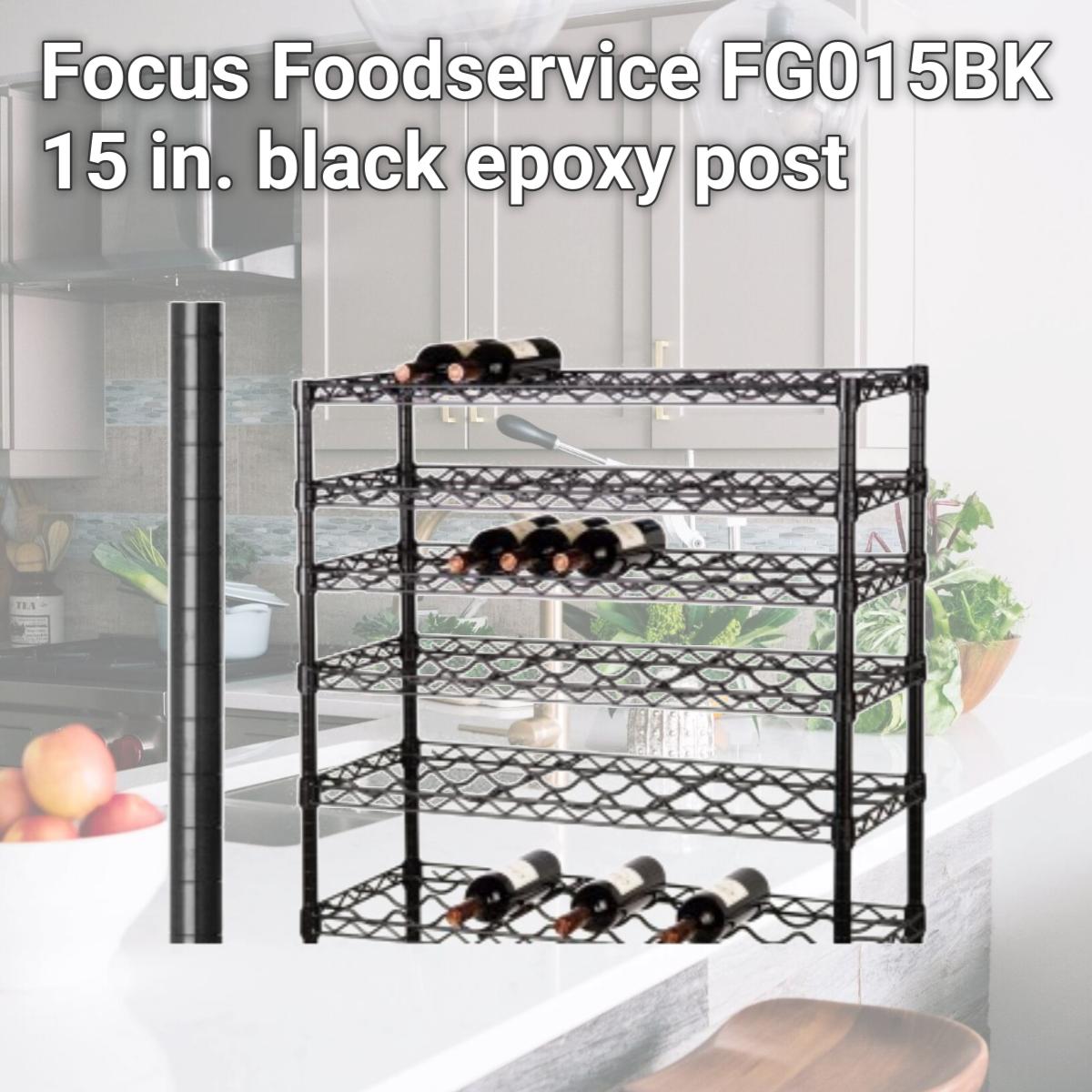 Picture of Focus Foodservice FG015BK 15 in. black epoxy post