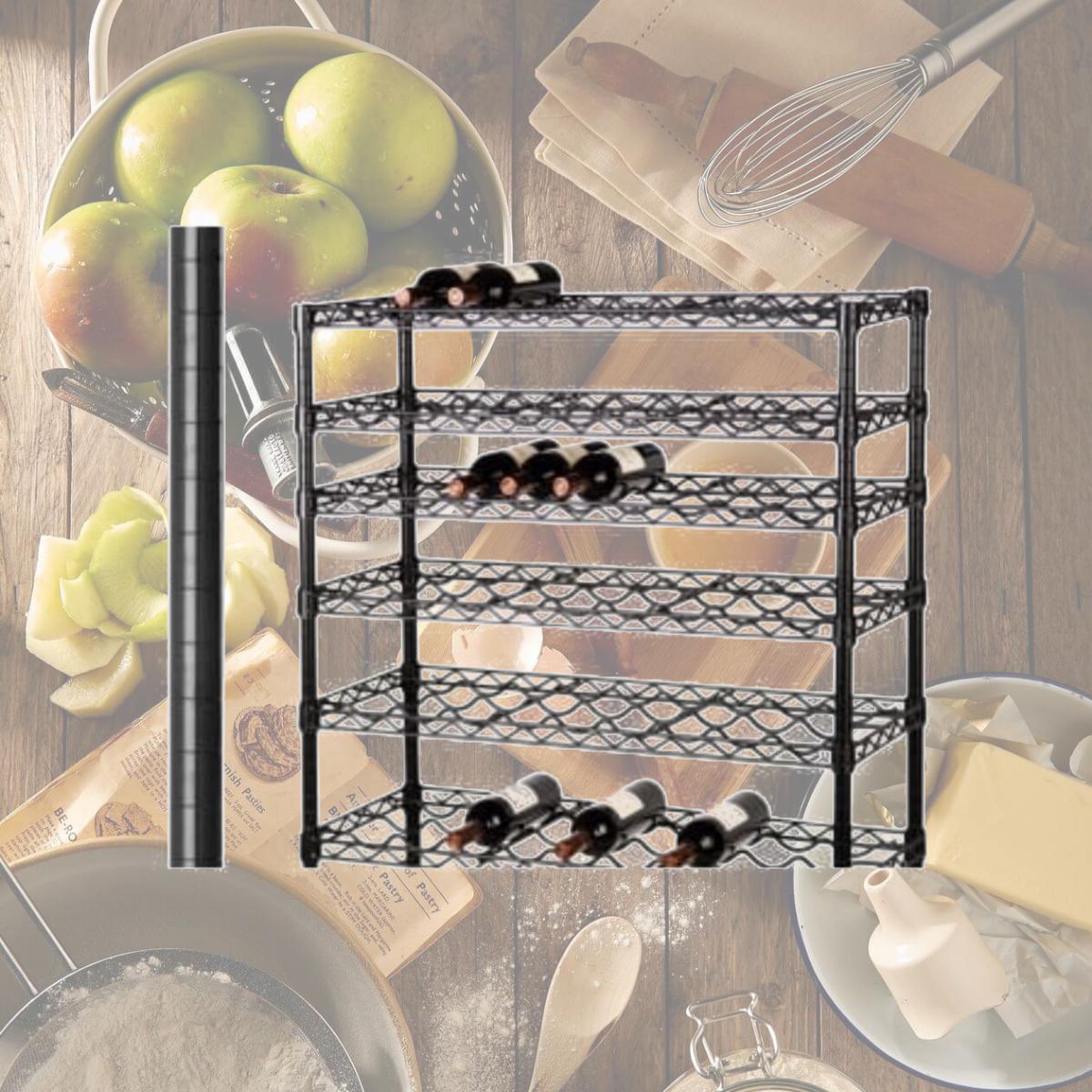 Picture of Focus Foodservice FGN054BK 54 in. black epoxy post no feet